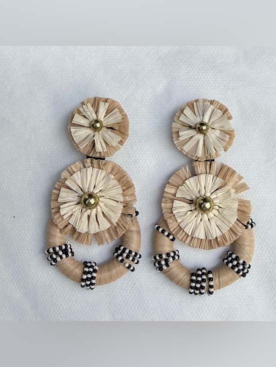Anthropologie Jewelry - Anthropologie Raffia earrings